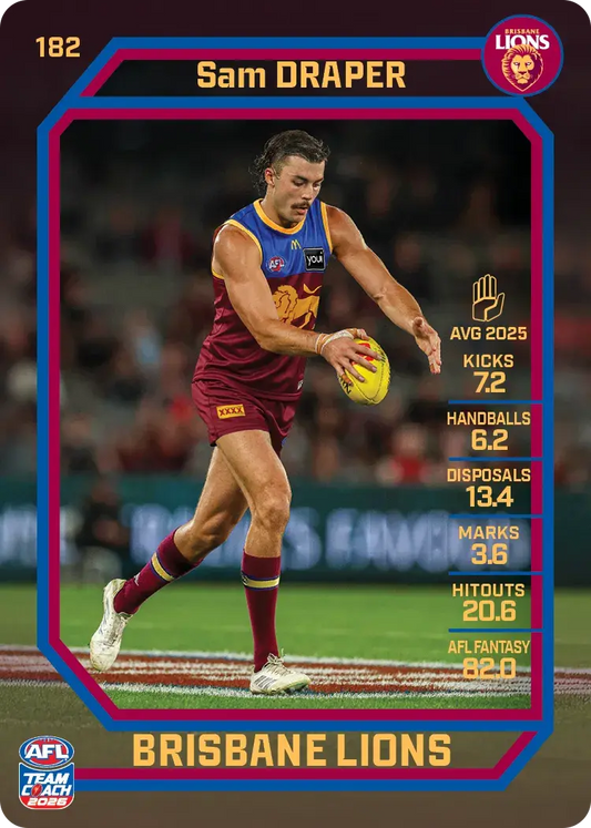 2026 Teamcoach AFL Base #182 Sam Draper