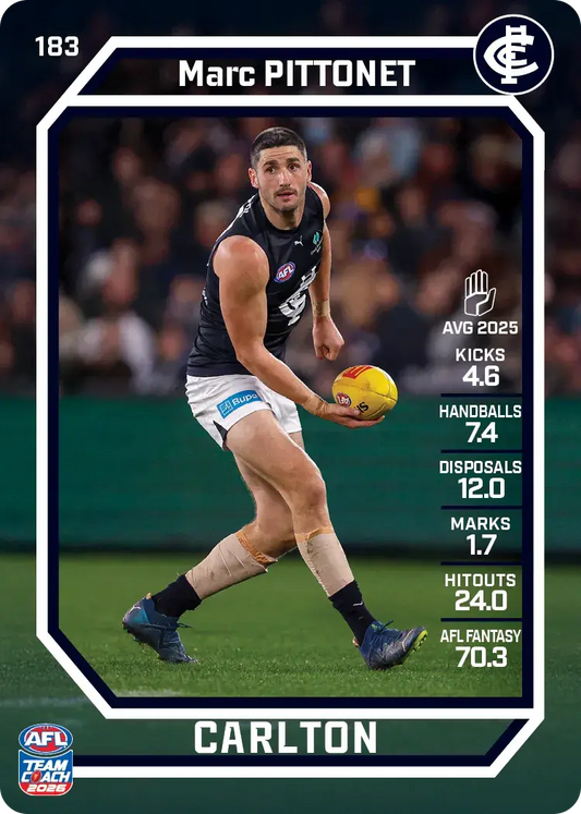 2026 Teamcoach AFL Base #183 Marc Pittonet