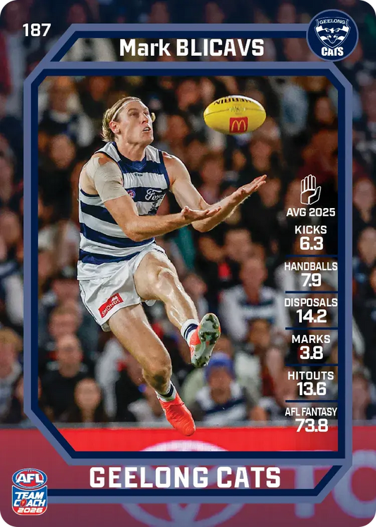 2026 Teamcoach AFL Base #187 Mark Blicavs