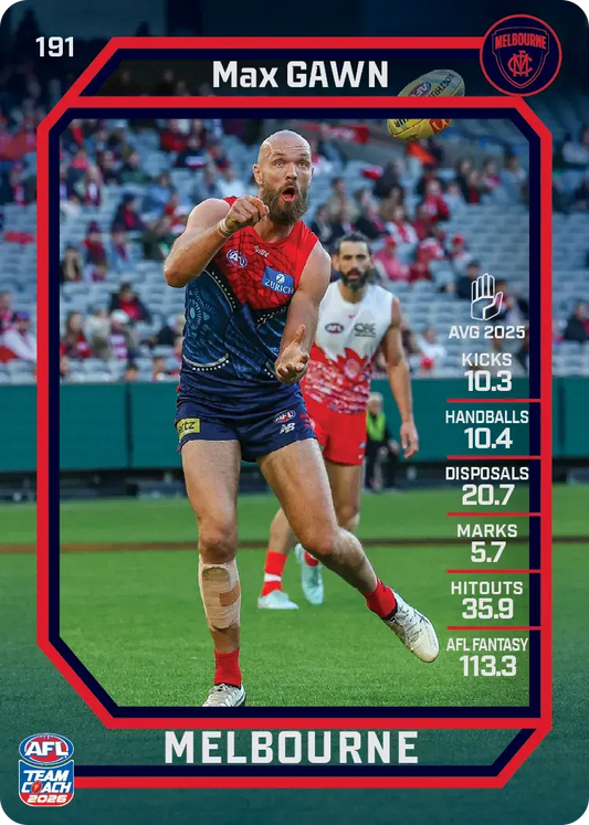 2026 Teamcoach AFL Base #191 Max Gawn