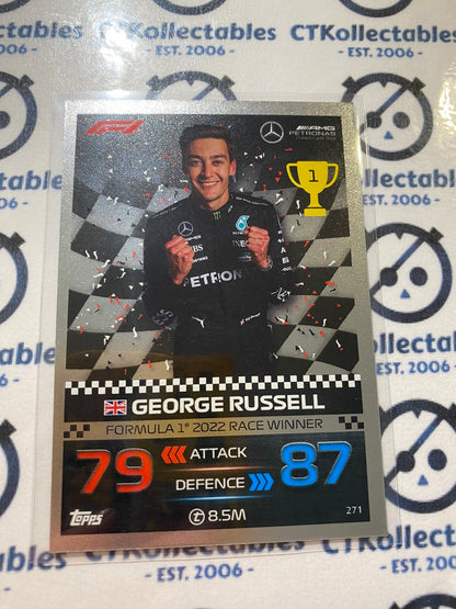 2023 Topps Turbo Attax F1 -Foil George Russell Race Winner #271 Mercedes