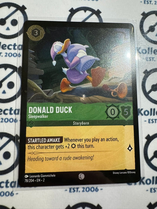 2024 Disney Lorcana Floodborn COLD FOIL #78/204 Donald Duck, Sleep Walker