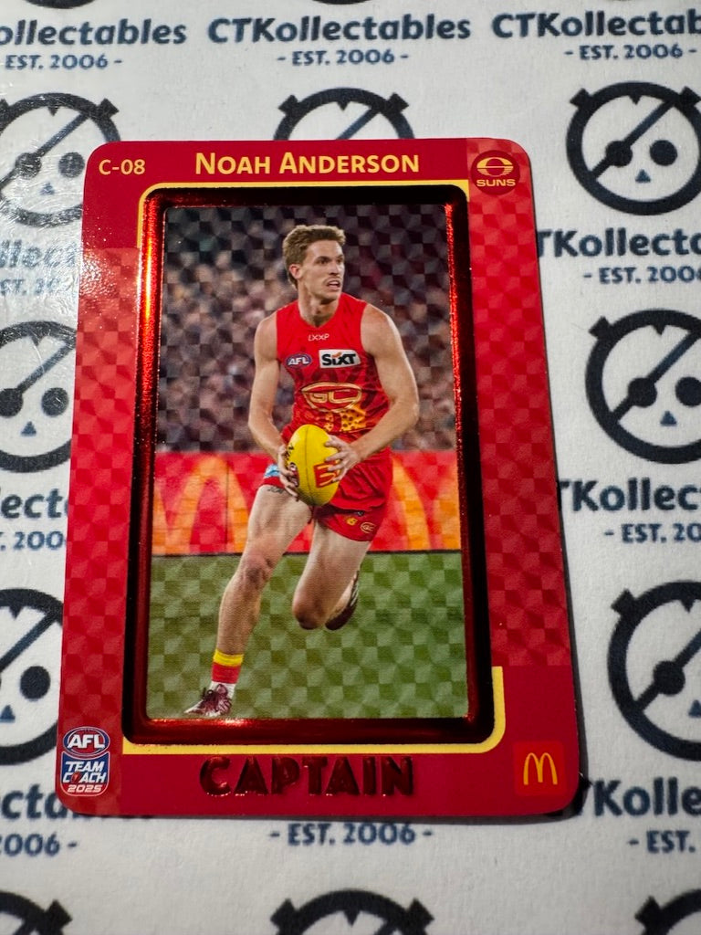 2025 AFL Teamcoach Maccas Captain RED - Noah Anderson C-08 Suns