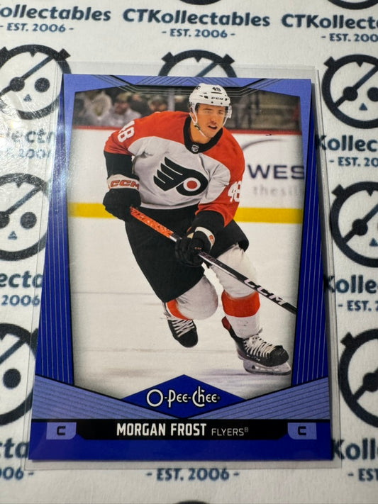 2024-25 O-Pee-Chee Hockey BLUE BORDER #157 Morgan Frost Philadelphia Flyers