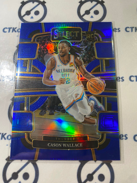 2023-24 Panini NBA Select Cason Wallce Blue holo Prizm  Concourse #88 OKC