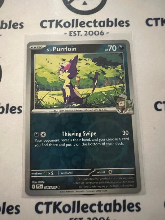 N's Purloin Reverse Holo #096/159 Journey Together Pokemon Card TCG