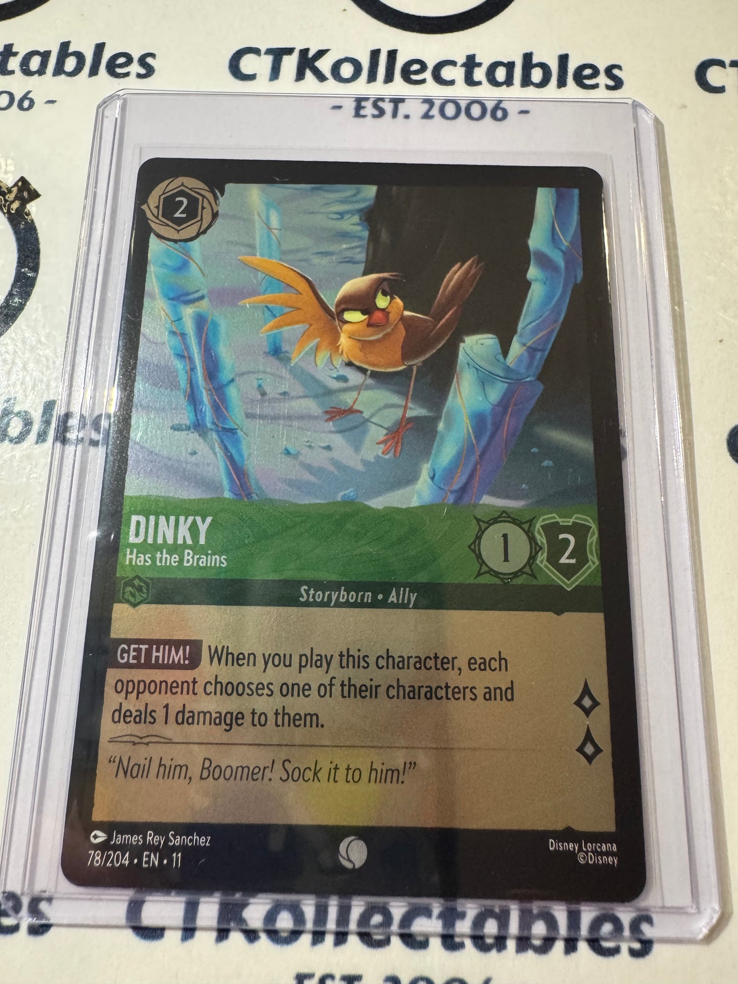 Disney Lorcana Winterspell 78/204 Dinky – Has the Brains COLD FOIL C