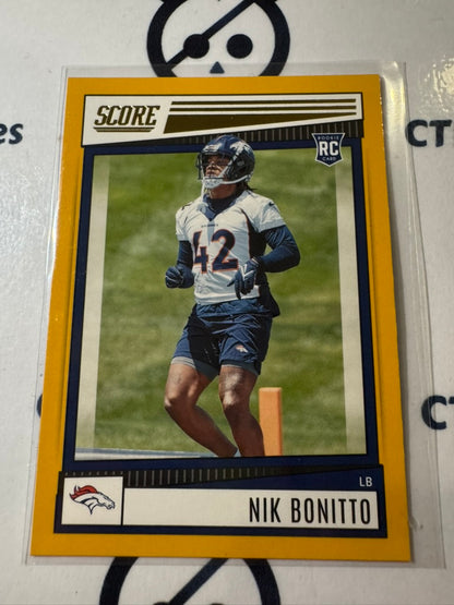 2022 NFL Score Gold #317 Nik Bonitto Rookie Broncos