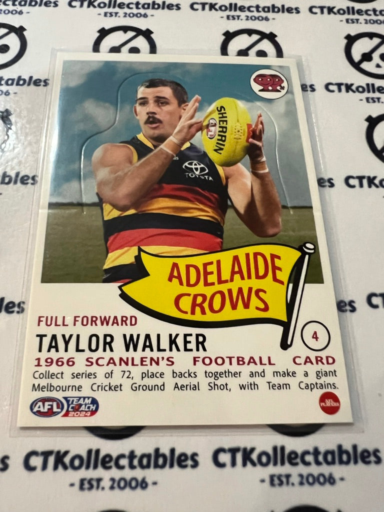 2024 AFL Teamcoach Scanlens Die-Cut Taylor Walker #4 Crows