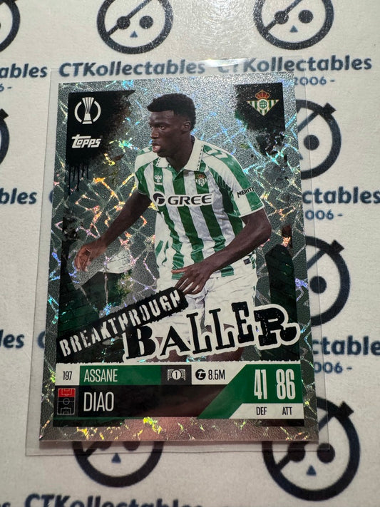 24/25 TOPPS MATCH ATTAX Assane Diao Breakthrough Baller #197