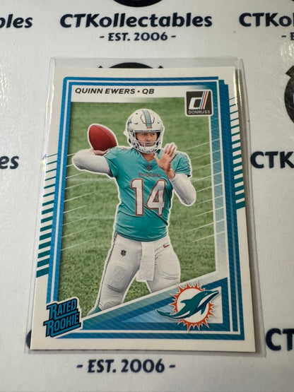 2025 NFL Panini Donruss Rated Rookie #342 Quinn Ewers Dolphins