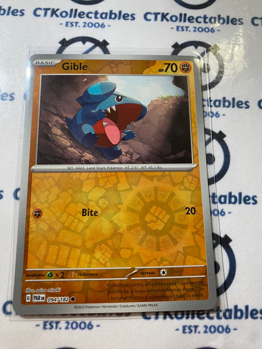 Gabite Reverse Holo #094/182 2023 Scarlet & Violet Paradox Rift Pokémon TCG