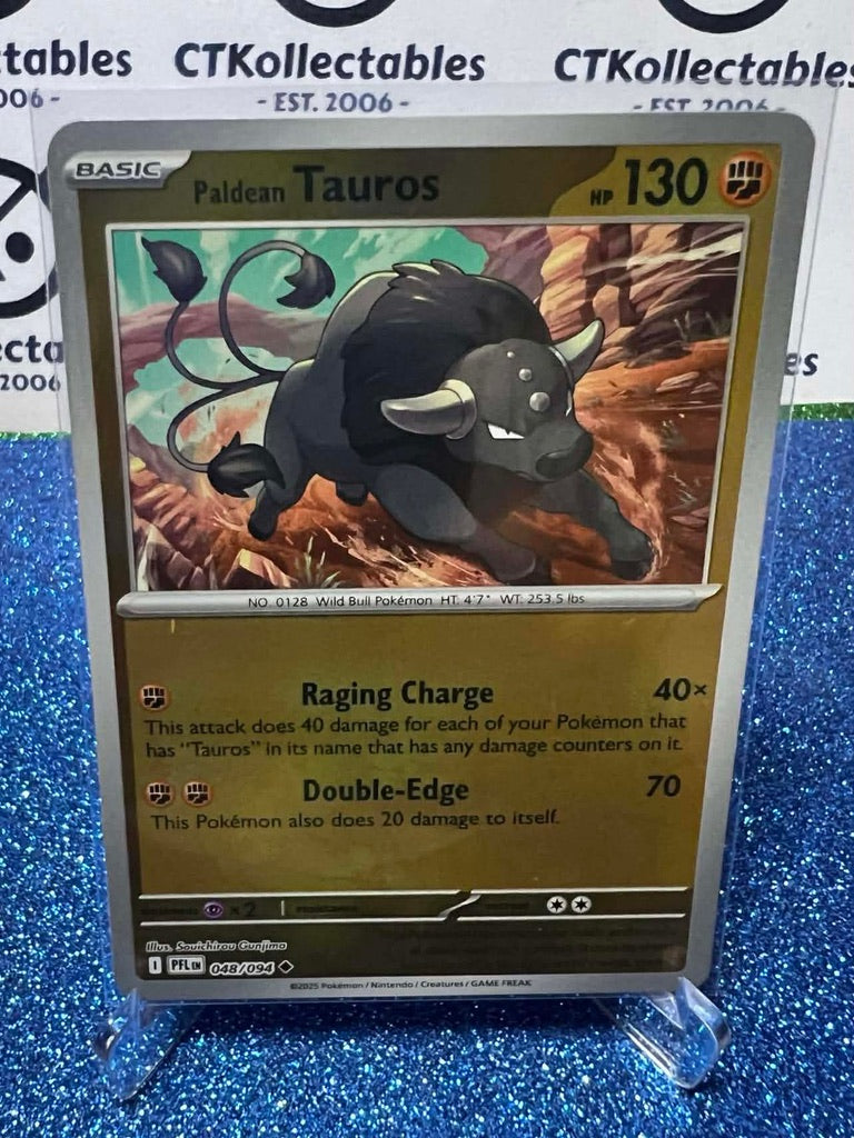 Paldean Tauros Reverse Holo 048/094 Phantasmal Flames Pokemon