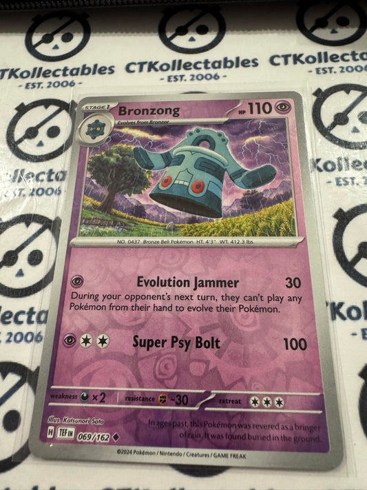 Bronzong Reverse Holo Scarlet & Violet Temporal Forces # 069/162 Pokemon