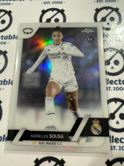 2022-23 Topps Chrome UEFA Women’s Soccer #53 Kathlellen Sousa Refractor
