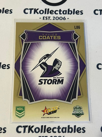 2026 Select NRL League Heroes Luminous Base #L86 Xavier Coates Storm