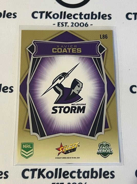 2026 Select NRL League Heroes Luminous Base #L86 Xavier Coates Storm