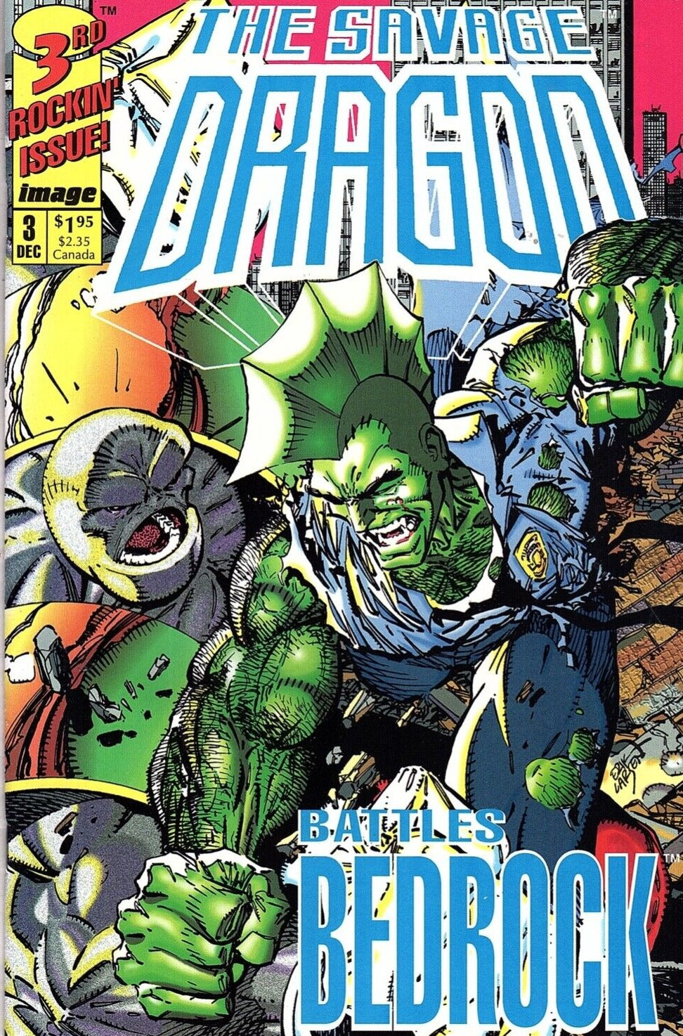 THE SAVAGE DRAGON # 3  IMAGE  COMICS 2rd ROCKIN" ISSUE  1992