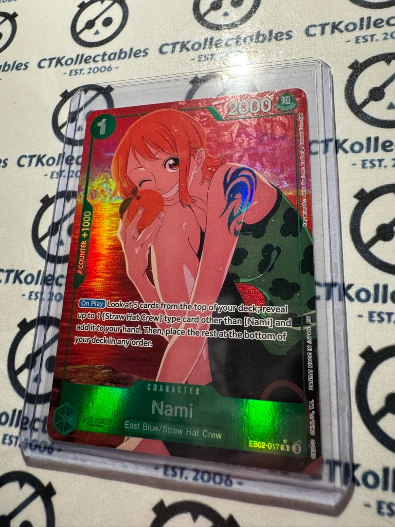 One Piece TCG Nami Alt Art EB02-017 R Anime 25th Collection