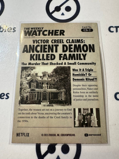 2023 Topps Stranger Things Season 4 #CS-7 Nancy & Robin Coming Soon !