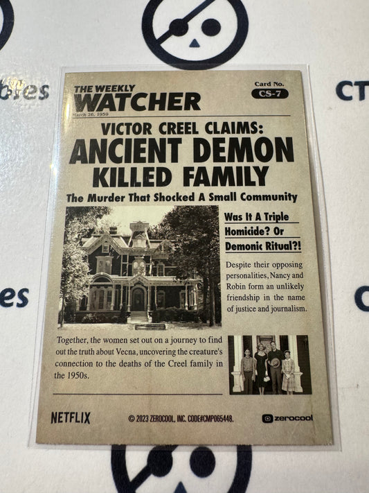 2023 Topps Stranger Things Season 4 #CS-7 Nancy & Robin Coming Soon !