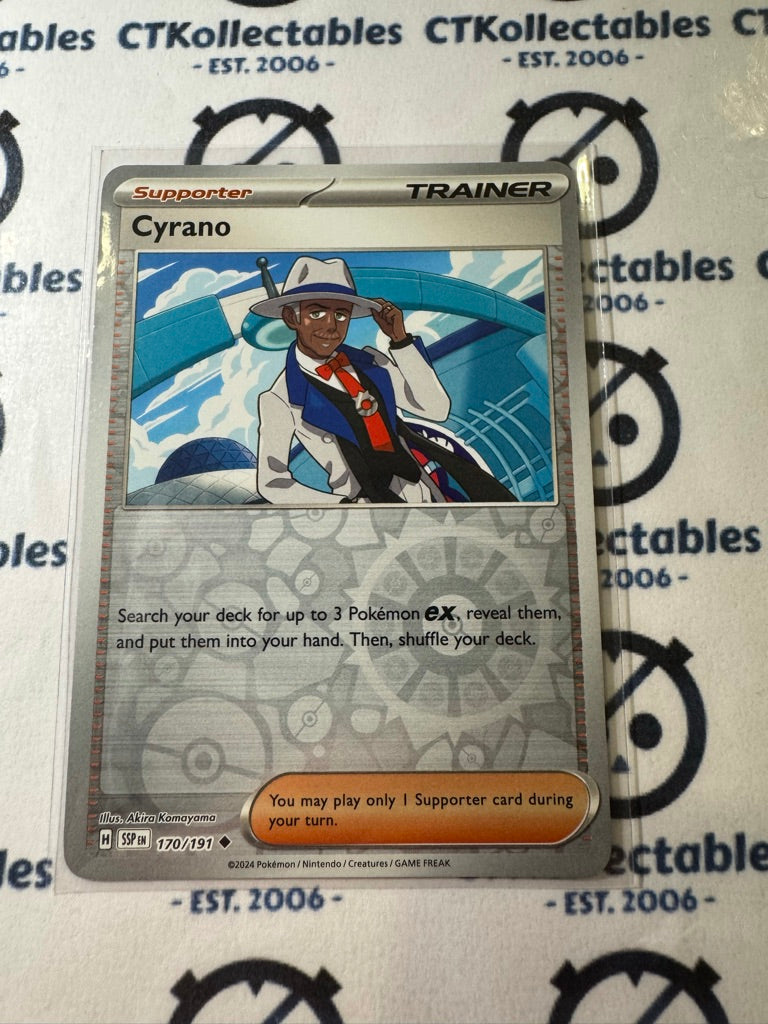 Cyrano Reverse Holo #170/191 Surging Sparks Pokémon TCG 2024