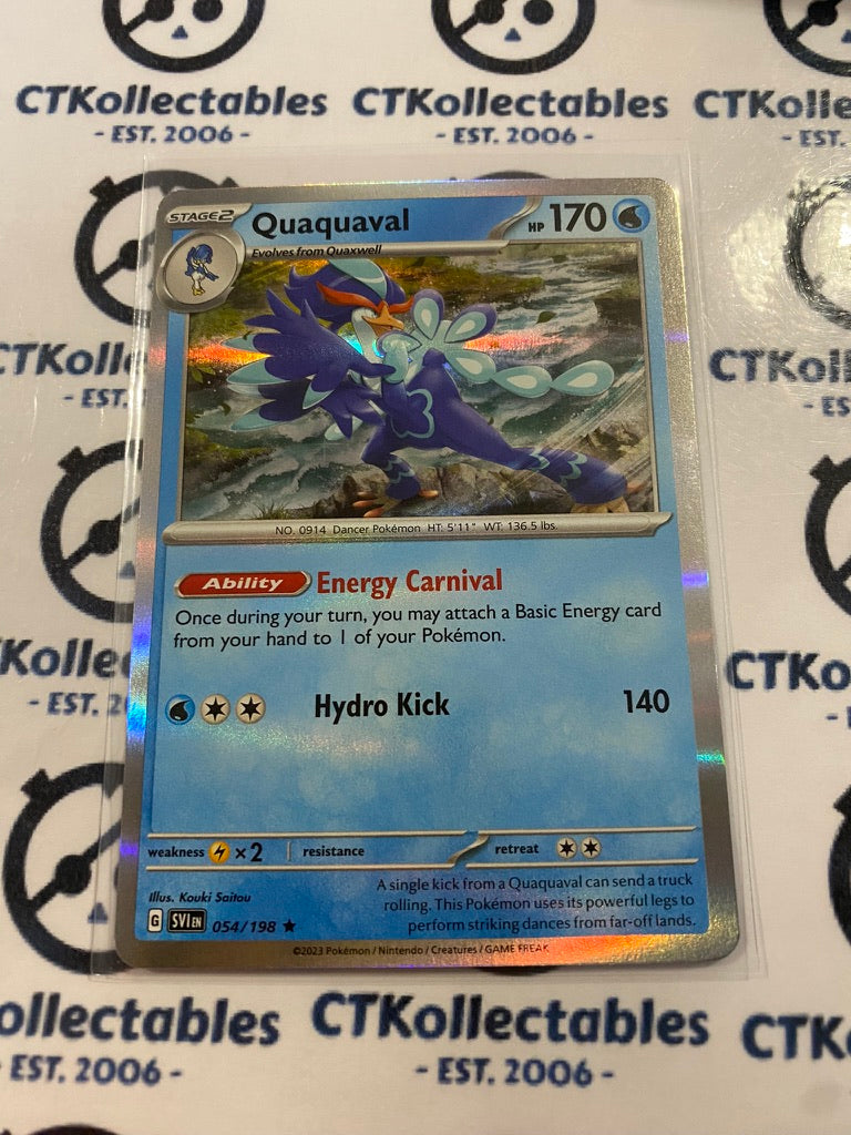 Quaquaval Holo Rare #054/198 2023 Scarlet & Violet Pokémon TCG