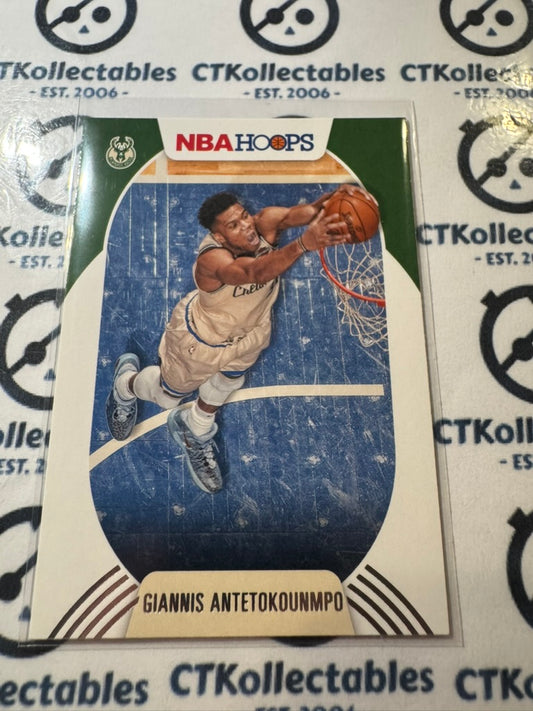 2020-21 NBA Panini Hoops Giannis Antetokounmpo Red Back #166 Bucks