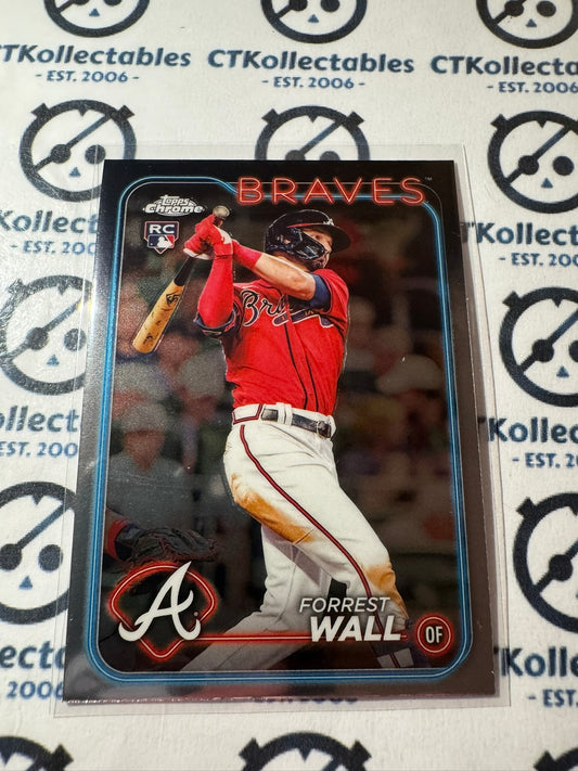 2024 Topps Chrome Baseball Forest Wall rookie card RC #176 Braves