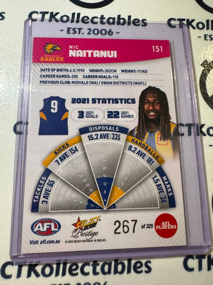 2022 AFL Footy Stars Prestige Pink Parallel #151 Nic Naitanui #267/325