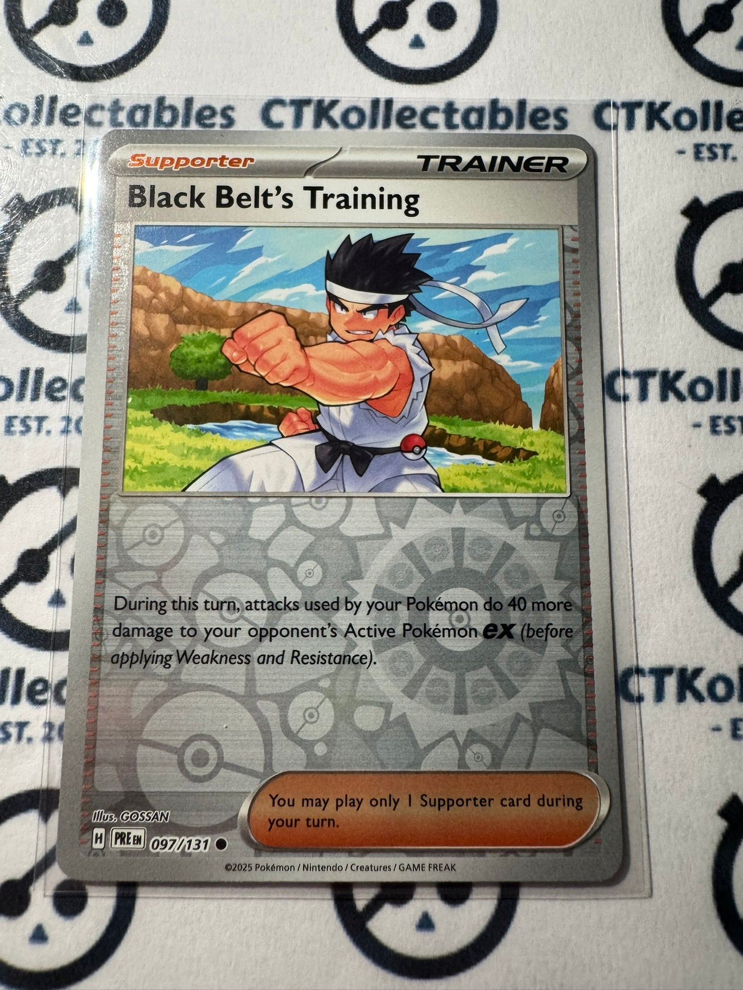 Black Belt's Training Reverse Holo #097/131 Prismatic Evolutions Pokemon Card
