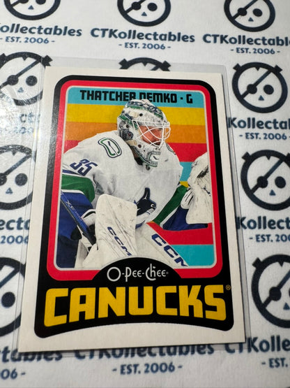 2024-25 O-Pee-Chee Hockey RETRO #184 Thatcher Demko Vancouver Canucks