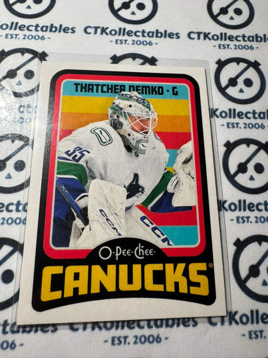 2024-25 O-Pee-Chee Hockey RETRO #184 Thatcher Demko Vancouver Canucks