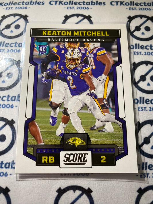 2023 NFL Panini Score #334 Keaton Mitchell - Baltimore Ravens