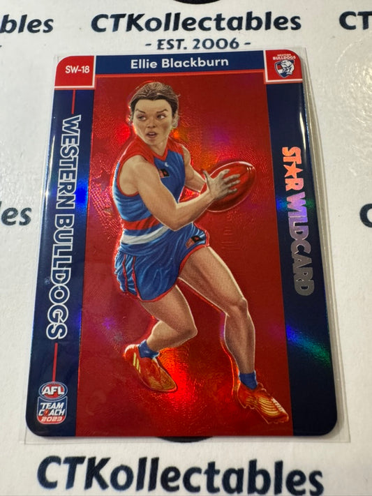 2023 AFLW Teamcoach Ellie Blackburn Star Wildcard #SW-18 Bulldogs