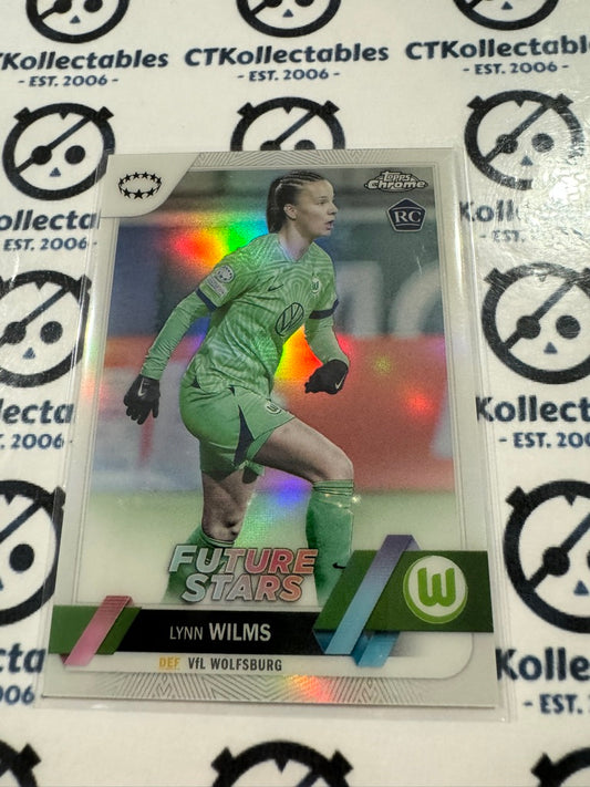 2022-23 Topps Chrome UEFA Women’s Soccer RC #47 Lynn Wilms Future Stars Refractor