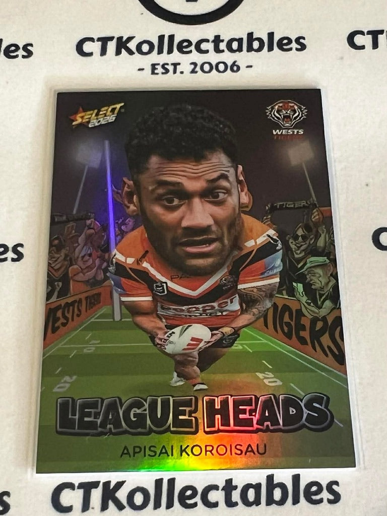 2026 Select NRL League Heroes League Heads #LH132 Apisai Koroisau Tigers