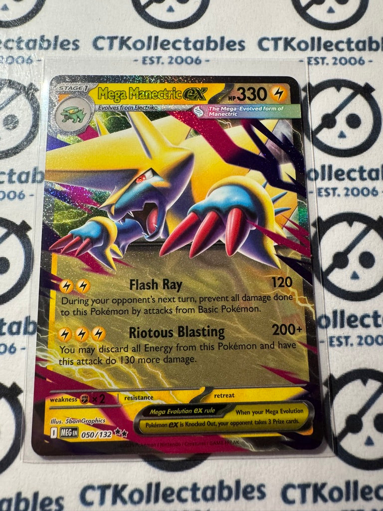 Mega Manectric EX Double Rare #050/132 Mega Evolution Pokemon
