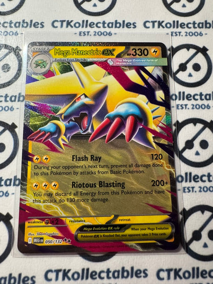 Mega Manectric EX Double Rare #050/132 Mega Evolution Pokemon
