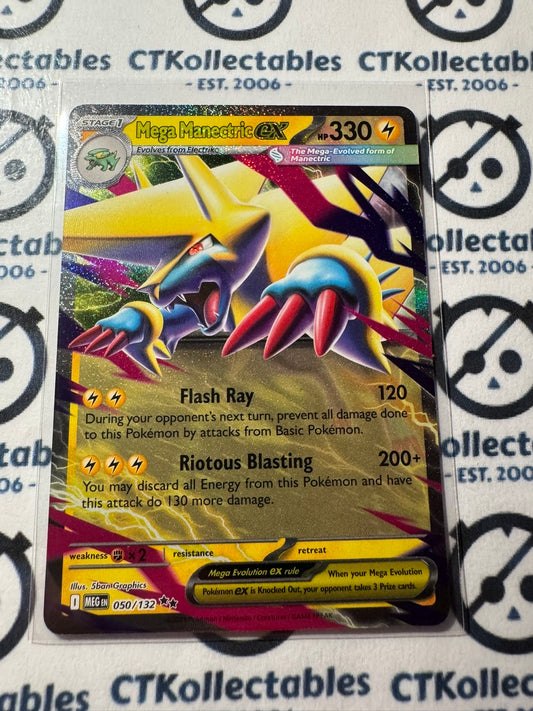 Mega Manectric EX Double Rare #050/132 Mega Evolution Pokemon