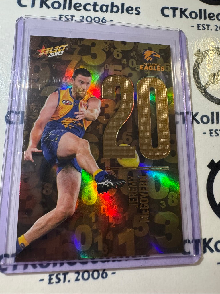 2023 AFL Footy Stars NUMBERS Jeremy McGovern N200 #155/255 Eagles
