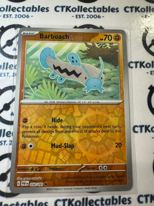 Barboach Reverse Holo #050/091 2024 Paldean Fates Pokemon Card