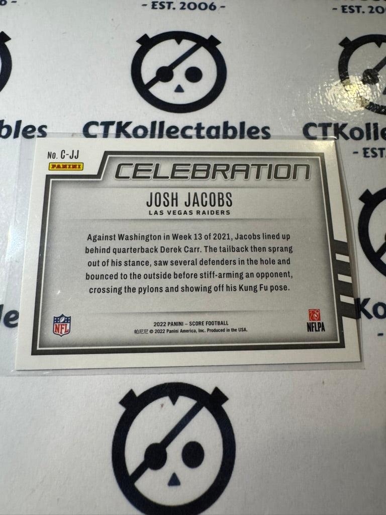 2022 NFL Panini Score Celebration #C-JJ Josh Jacobs Raiders