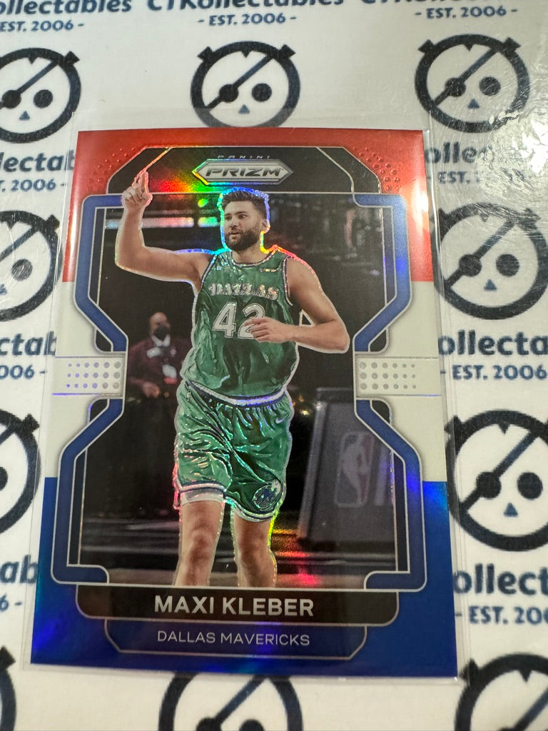 2021-22 NBA Panini Prizm Maxi Kleber Red White Blue #47 Mavericks