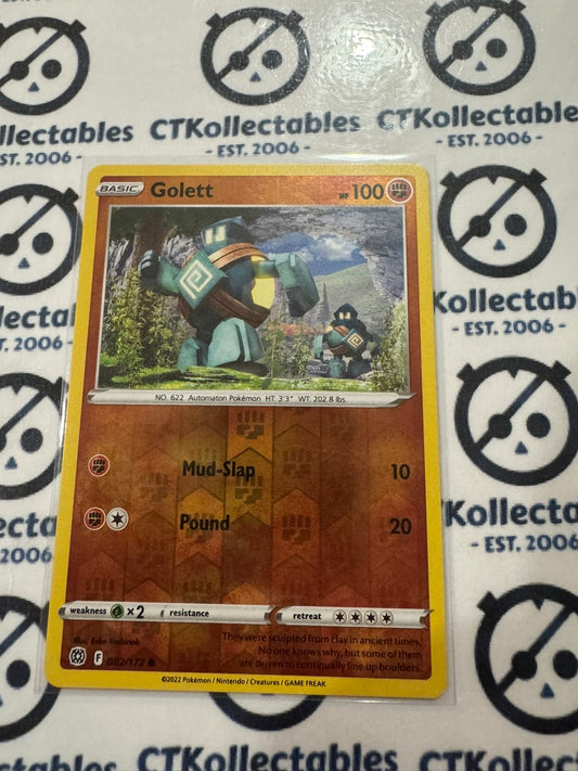 Golett #082/172 Reverse Holo Pokémon Card Brilliant Stars