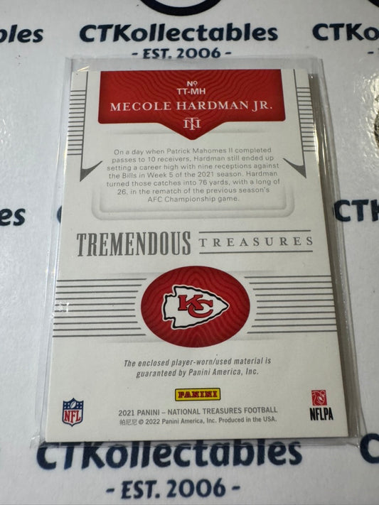 2021 NFL National Treasures Mecole Hardman Jr. Tremendous Treasures TT-MH #07/25 Chiefs