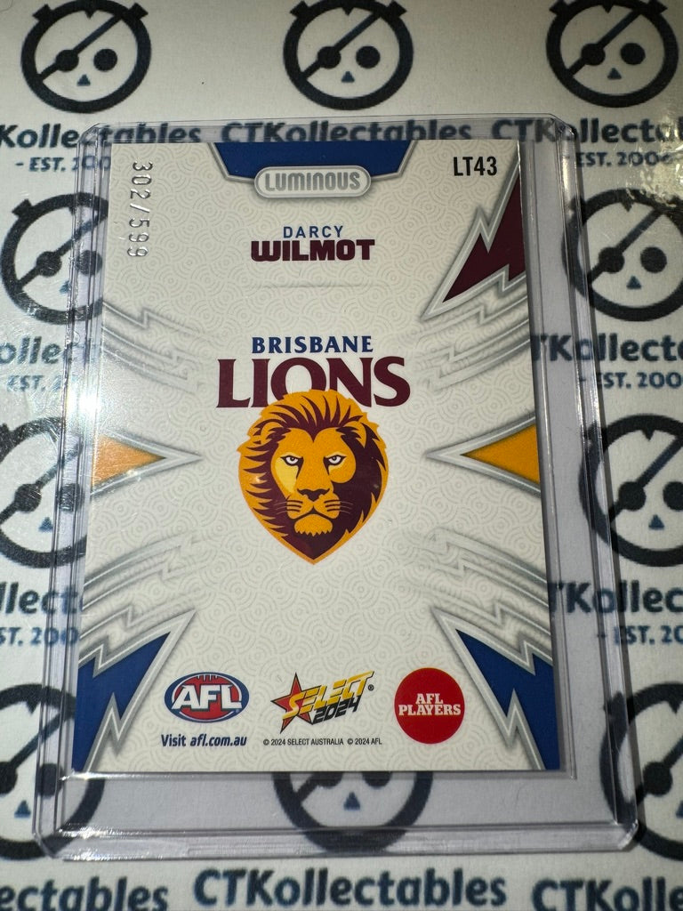 2024 AFL Footy Stars Thunderbolt LT43 Darcy Wilmot #302/599 Lions
