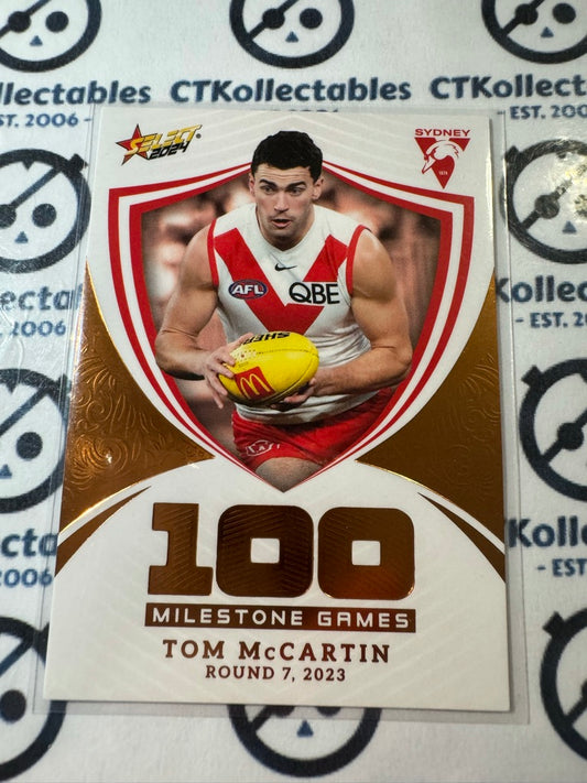 2024 AFL Footy Stars Milestone 100 Games - MG93 Tom McCartin Swans