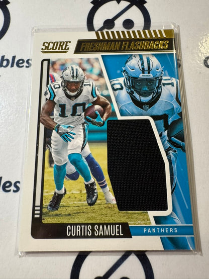 2022 NFL Panini Score Freshman Flashbacks #FF16 Curtis Samuel Relic Panthers
