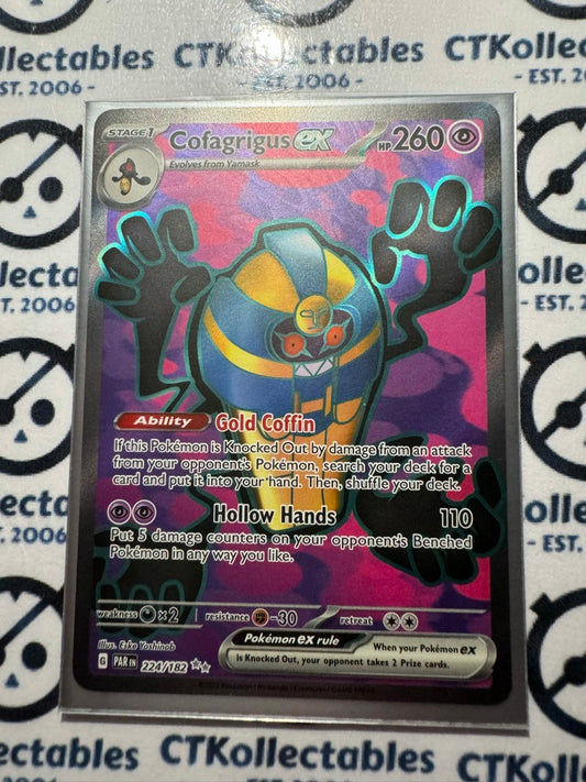 Cofagrigus Ultra Rare Full Art #224/182 2023 Paradox Rift Pokémon TCG